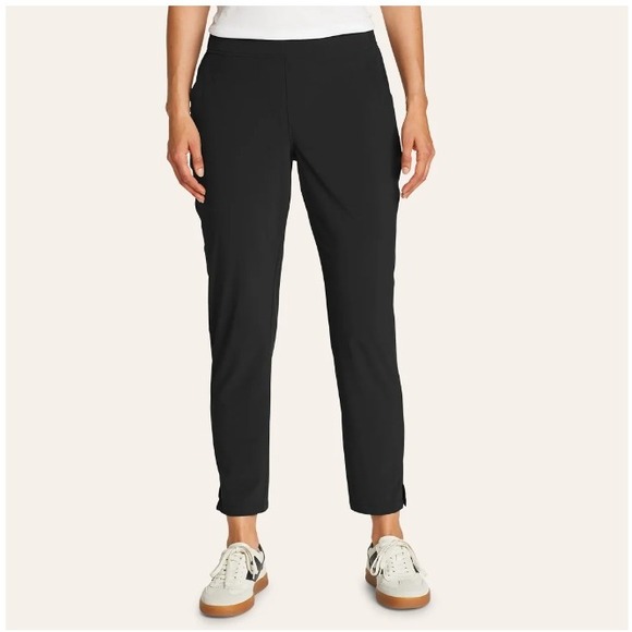 Eddie Bauer Women's‎ Black UPF 50+ Stretch Departure Ankle Pants Pull-on Sz XXL - Picture 1 of 9